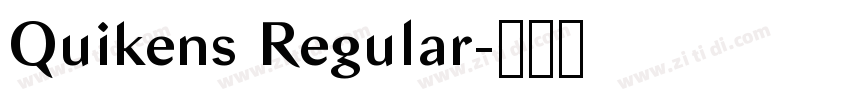 Quikens Regular字体转换